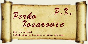 Perko Košarović vizit kartica
